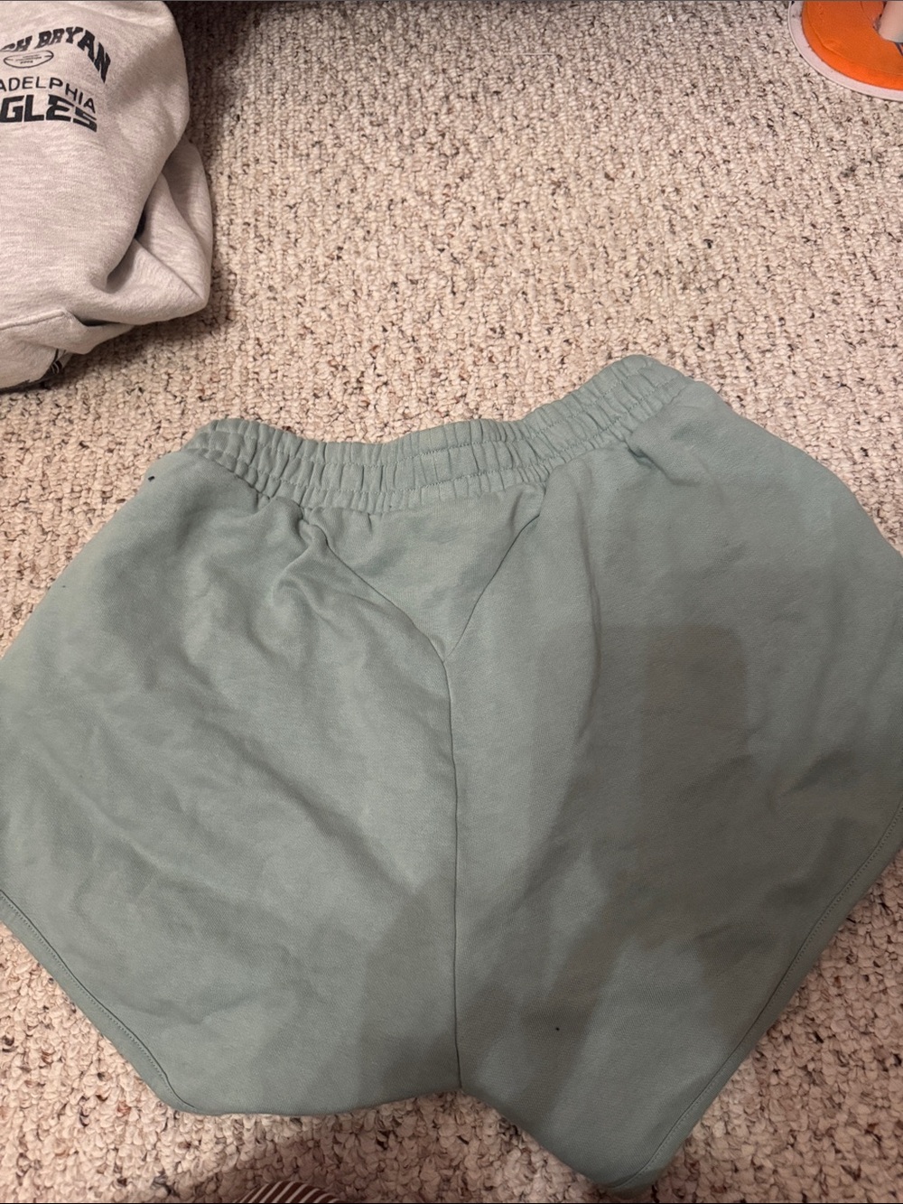 Gymshark Women's Seafoam Green Athletic Shorts with Logo - Picture 2 of 2